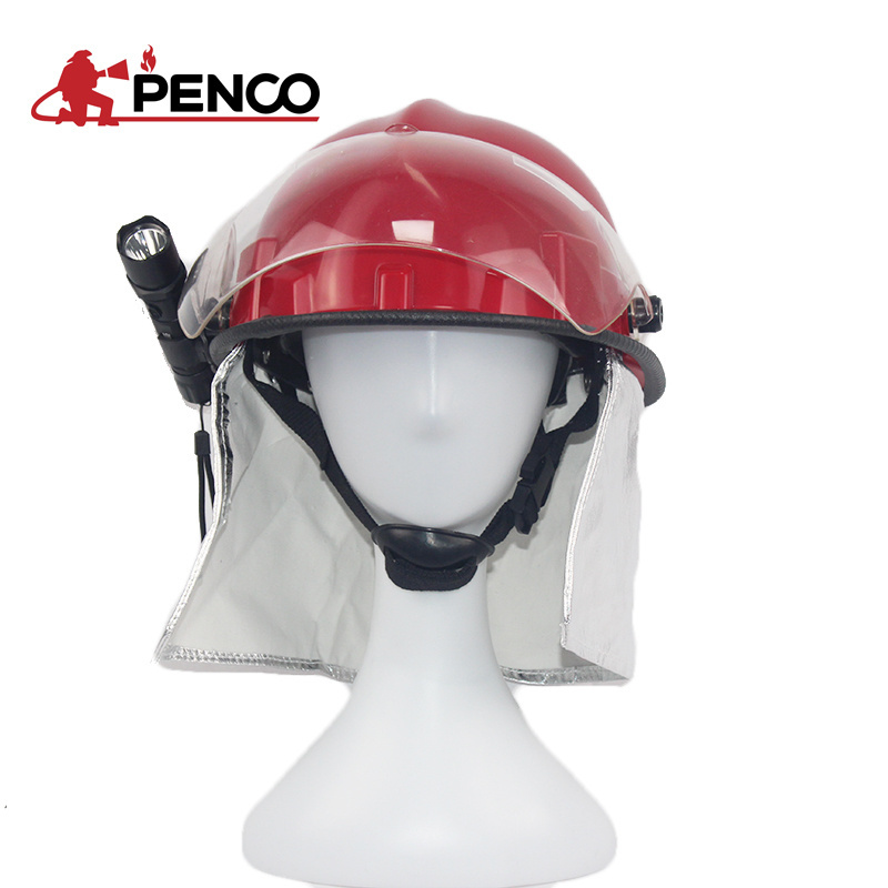 Shanghai PENCO 2021 new EN443 fire rescue helmet fireman rescue helmet for firefighting fireman rescue helmet with safety goggle