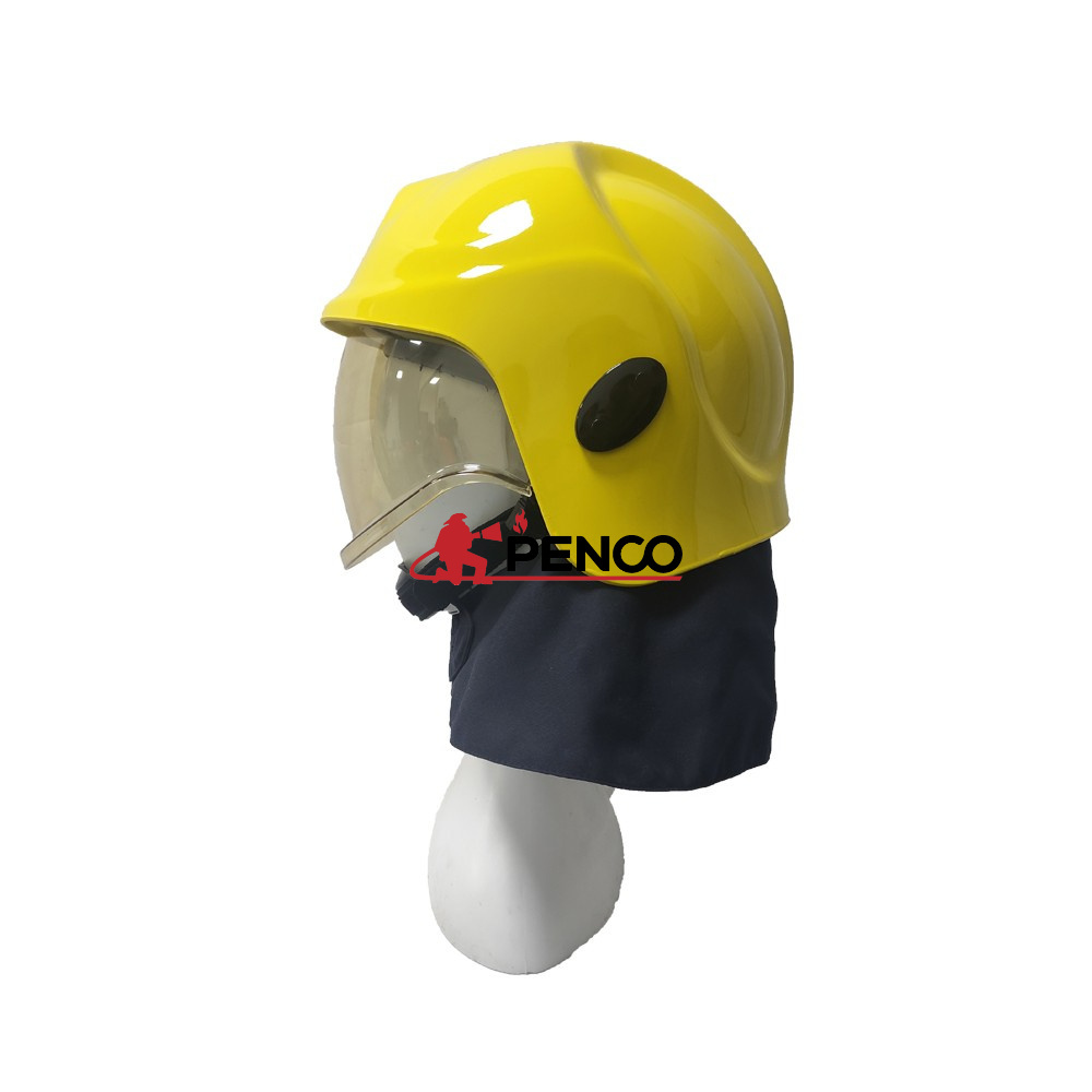 fire resistant european  fire helmets  for firefighter with double goggles