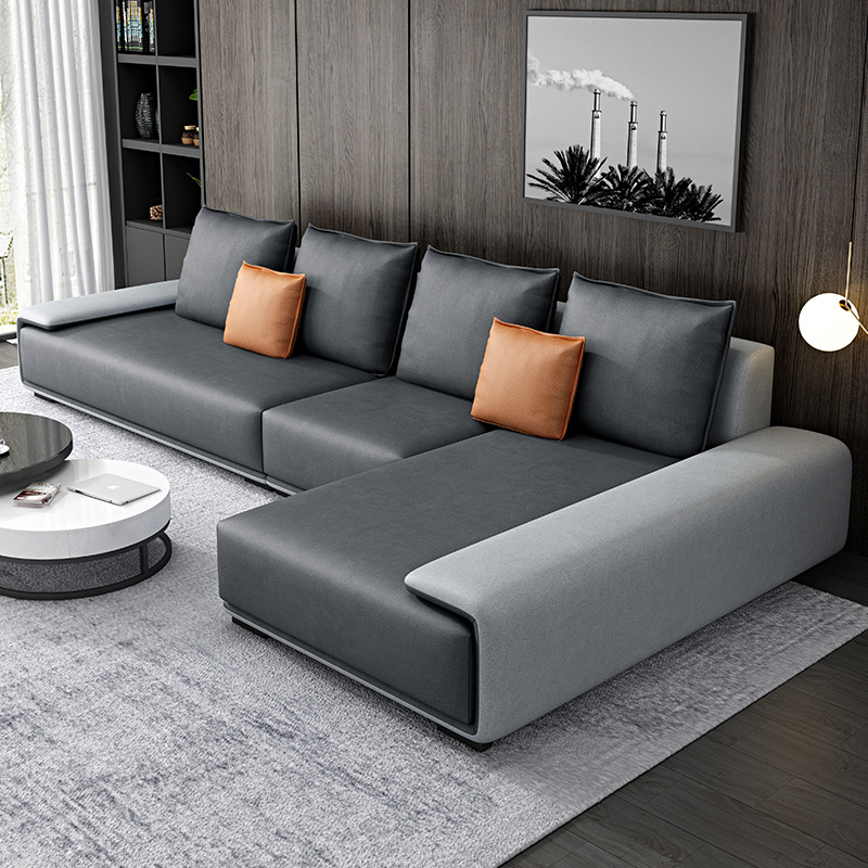 Best-Selling High Quality Commercial Furniture Modern Style Living Room Customized L-shape Sectional Sofas