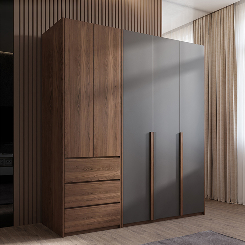 High Quality Home Furniture Custom Wooden Design Modern Bedroom Wardrobe Storage Cabinet Closet