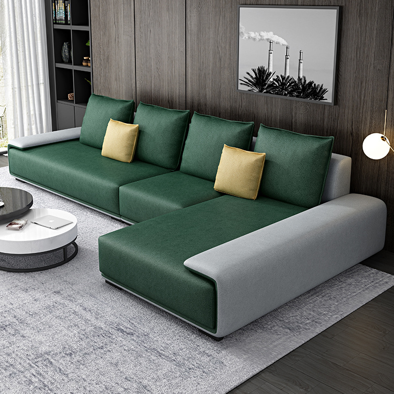 Best-Selling High Quality Commercial Furniture Modern Style Living Room Customized L-shape Sectional Sofas