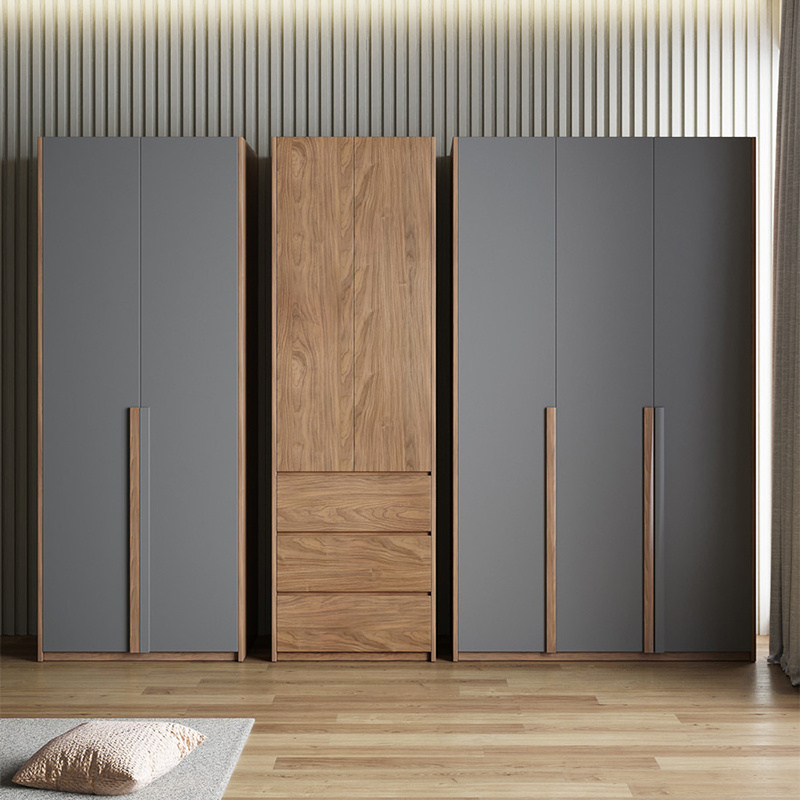 High Quality Home Furniture Custom Wooden Design Modern Bedroom Wardrobe Storage Cabinet Closet