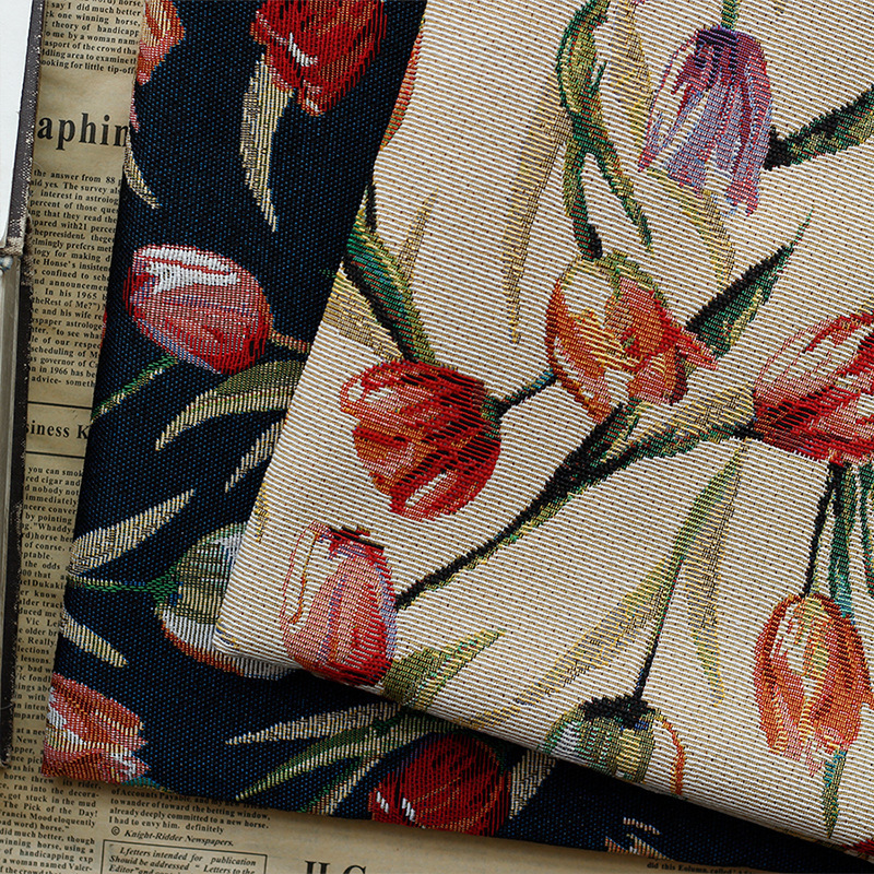 High Quality Flower Design Painting Style Sofa Bag Cloth Fabric Upholstery Jacquard Fabric For Sofa Furniture