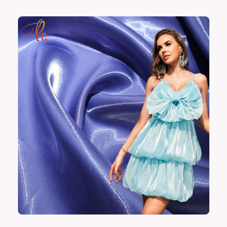 2022 Fashion New Design Hot Sale Polyester Woven Soft Liquid Satin Fabric