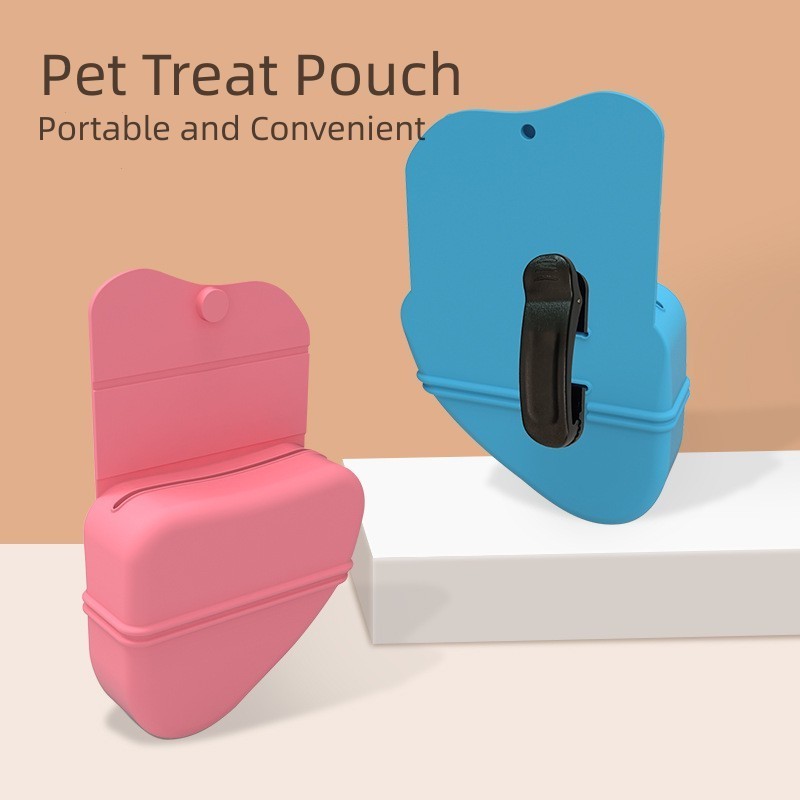 New upraded portable silicone dog snack bag  treat pouch for training