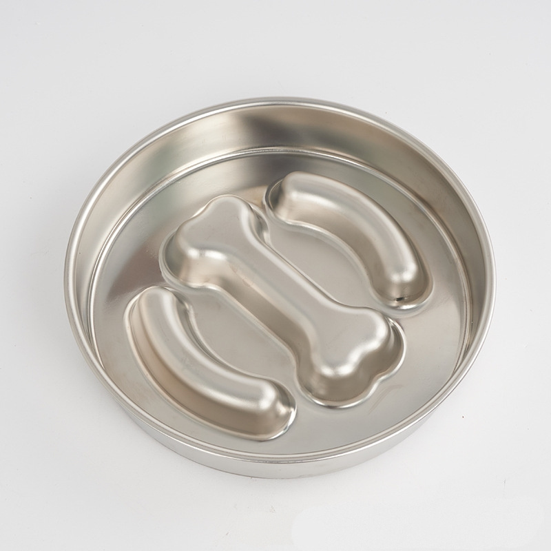 Washable Dishwasher Safe Slow Feeder Dog Bowls 304 Stainless Steel Dog Water Bowl for Small & Medium Sized Dogs