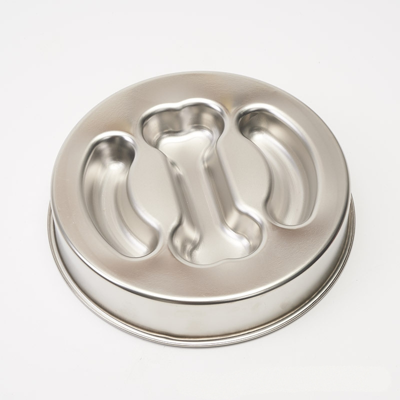 Washable Dishwasher Safe Slow Feeder Dog Bowls 304 Stainless Steel Dog Water Bowl for Small & Medium Sized Dogs