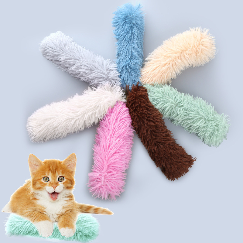 New Released Wholesale Lovely Cat Plush Toy Stuffed Animal Stuff Cat Interactive Catnip Toy Including Cat Mint