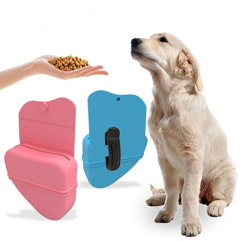 New upraded portable silicone dog snack bag  treat pouch for training