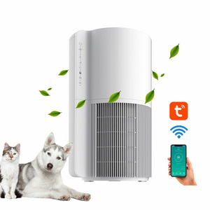 TUYA APP Wifi Control Smart Air Purifier Filtering Cat Dog Flying Hair Pet Odor Removal For Home Use