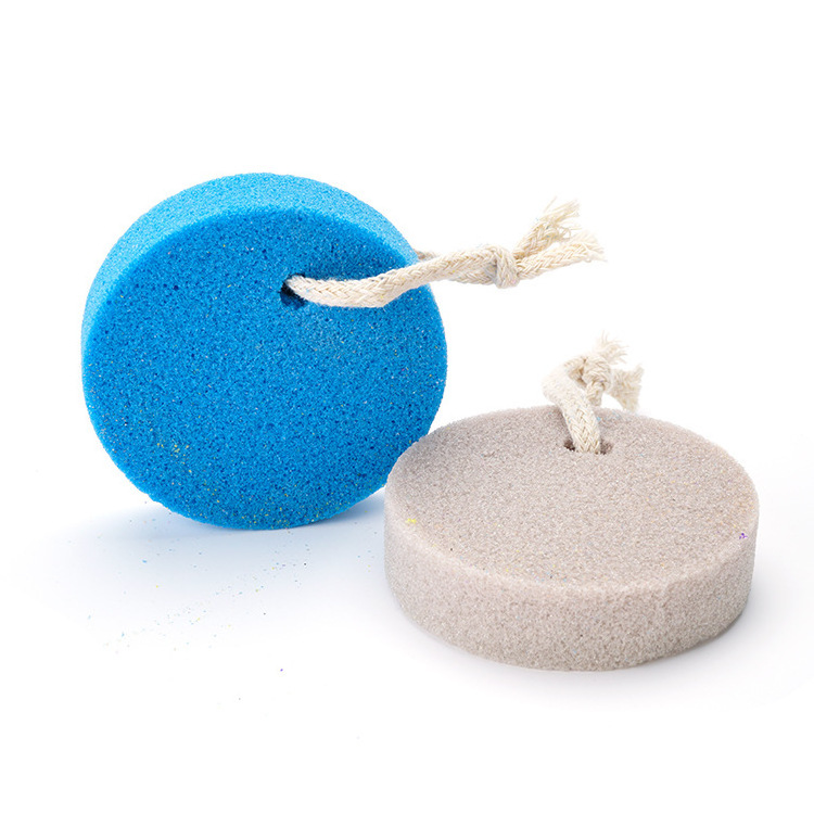 Remove calluses and dead skin and rub feet easily with a rope to rub feet foot bath massage clean round pumice stone