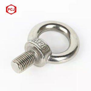 M2 M3 M5 M6 M8 M12 M32 M33 Swivel Lifting Eye Bolt DIN580 Fully Threaded Lifting Eye Bolt Stainless Steel SS 304/316 Eye Bolt