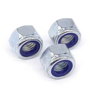 Manufacturer Wholesale Din985 M8-M12 Galvanized Carbon Steel Hex Nylock Nuts Nylon Self Locking Nylock Nut