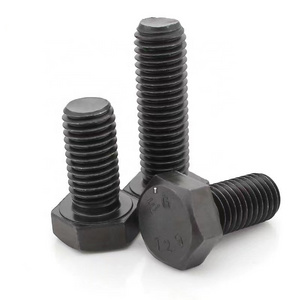 High Tensile Black Outer Hexagon Bolts Grade 12.9 DIN 933 Full Thread M3-M48 Hex Head Bolt