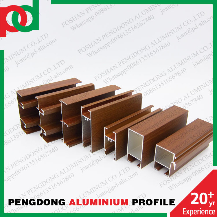 Aluminium Profiles Wooden Color For Windows and Doors Serie25