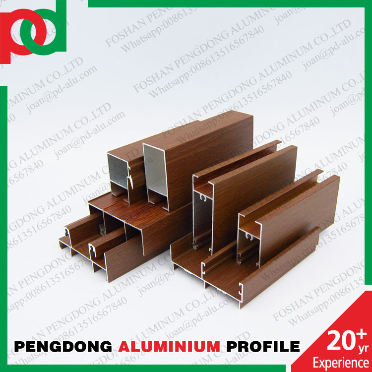 Aluminium Profiles Wooden Color For Windows and Doors Serie25