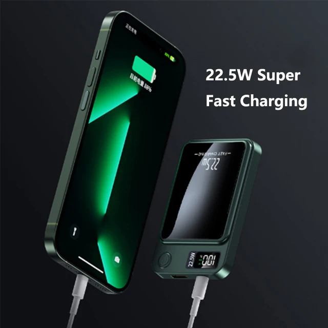 Mini Portable Powerbank 10000mAh Magnetic Power Bank 5000mAh 22.5W Fast Charger External Battery Power Bank For iPhone Samsung