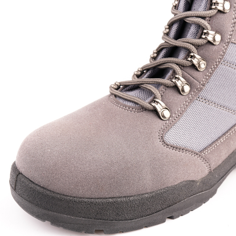 Latest Design Suede Leather Hiking Shoes Steel Toe High-Top Work Safety Boots For Ladies