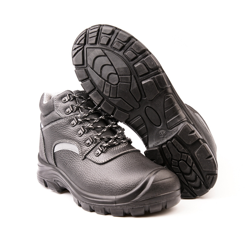 Manufacturer leather Waterproof Work Rubber industrial S3 Steel Toe Safety Shoes for men