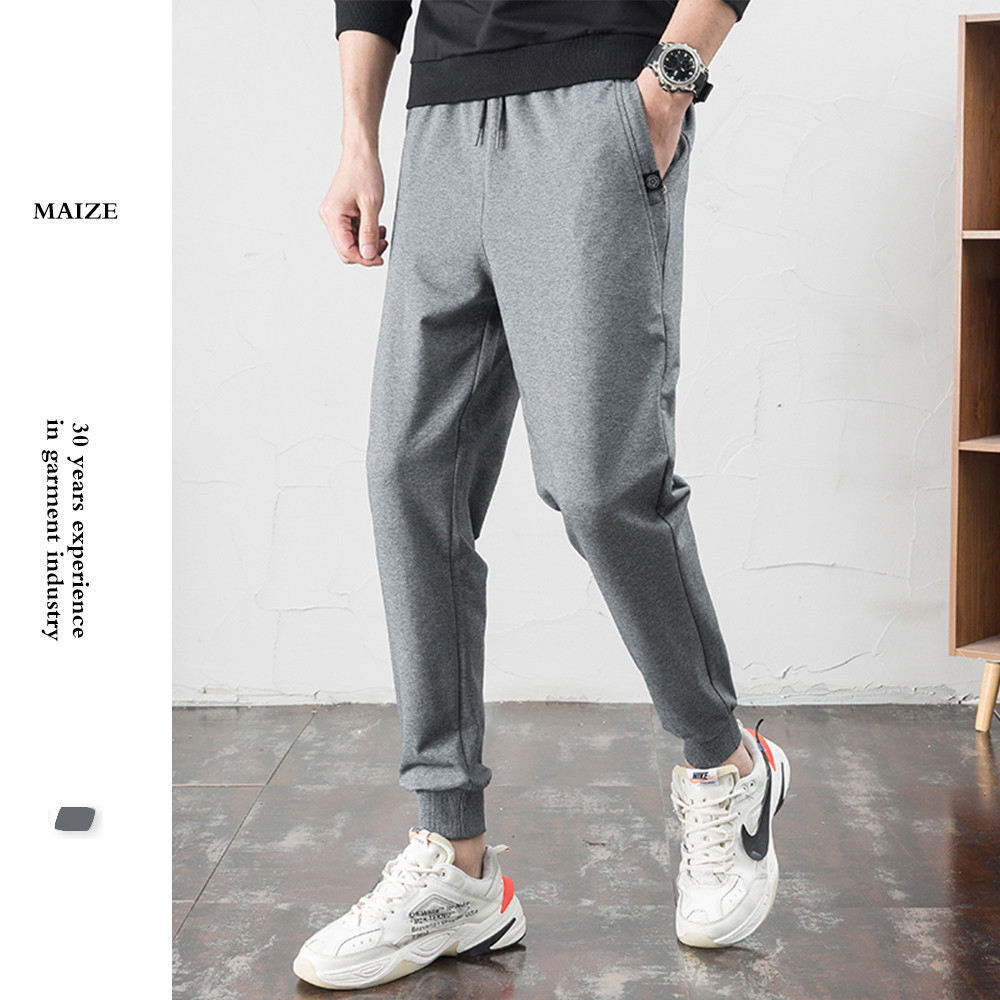 High Quality Factory Customized Men Joggers Cotton Soft Blank Printed Logo Men's Track Pants Trouser Slim Fit Sweatpants Men