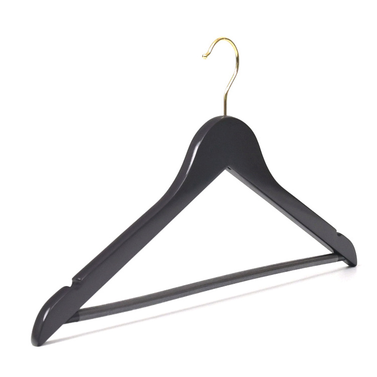 Popular Grey Wooden Retail Hanger Garment Clothes Fancy Closet Wood Hanger Organizer