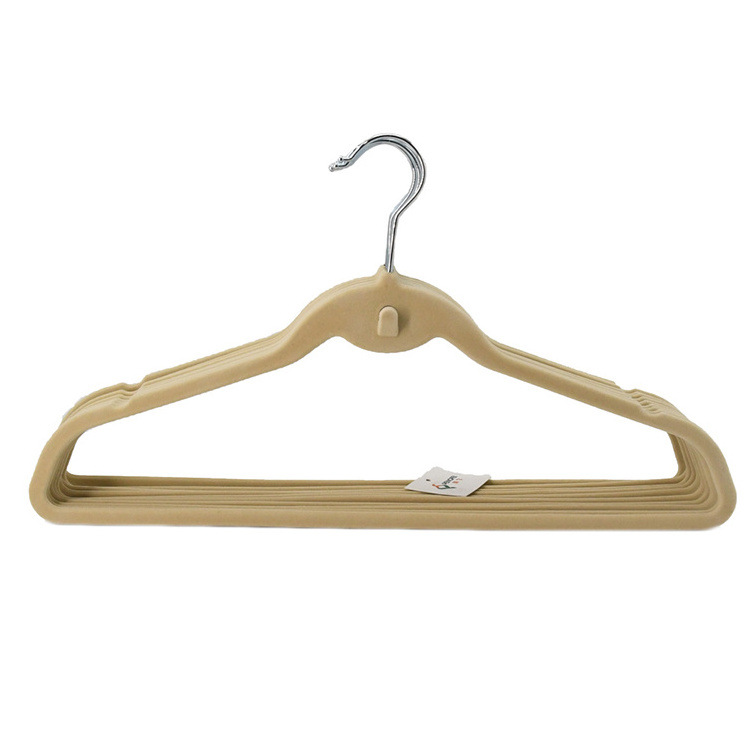 Wholesale Hot Sale Slim Black velvet non-slip suit clothes hangers