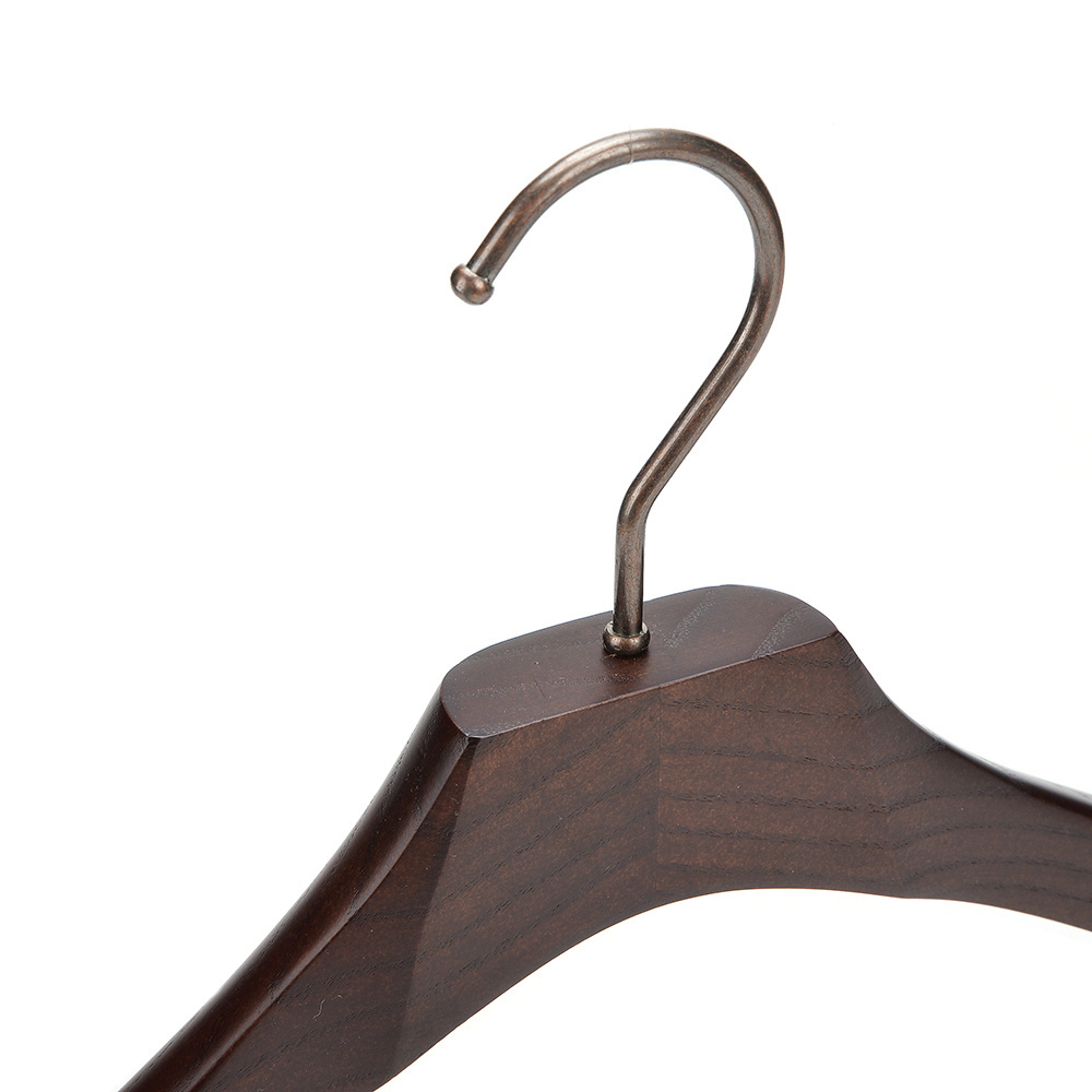 PENGFEI Premium Custom Logo Walnut Luxury Wooden Coat Suit Jacket Clothes Hanger