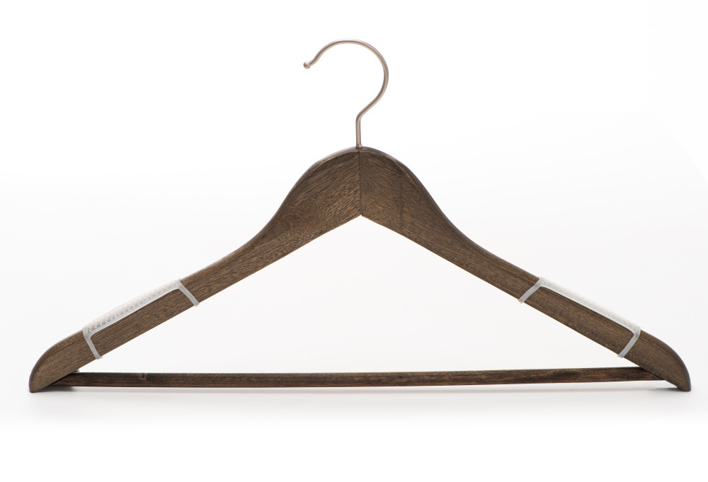 Manufacture classic non-slip antique wooden shirt hanger clothing hanger