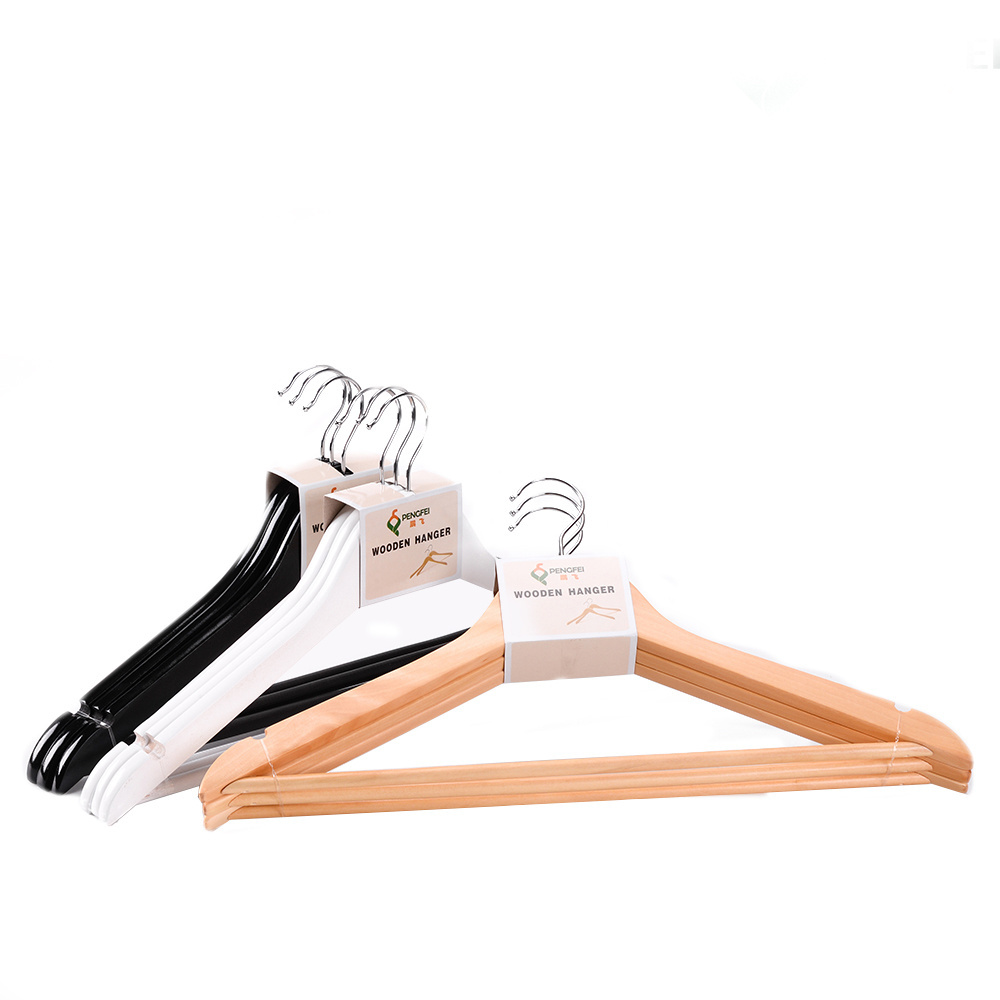 wholesale cheap natural wooden clothes hangers stand,hanger with metal hook