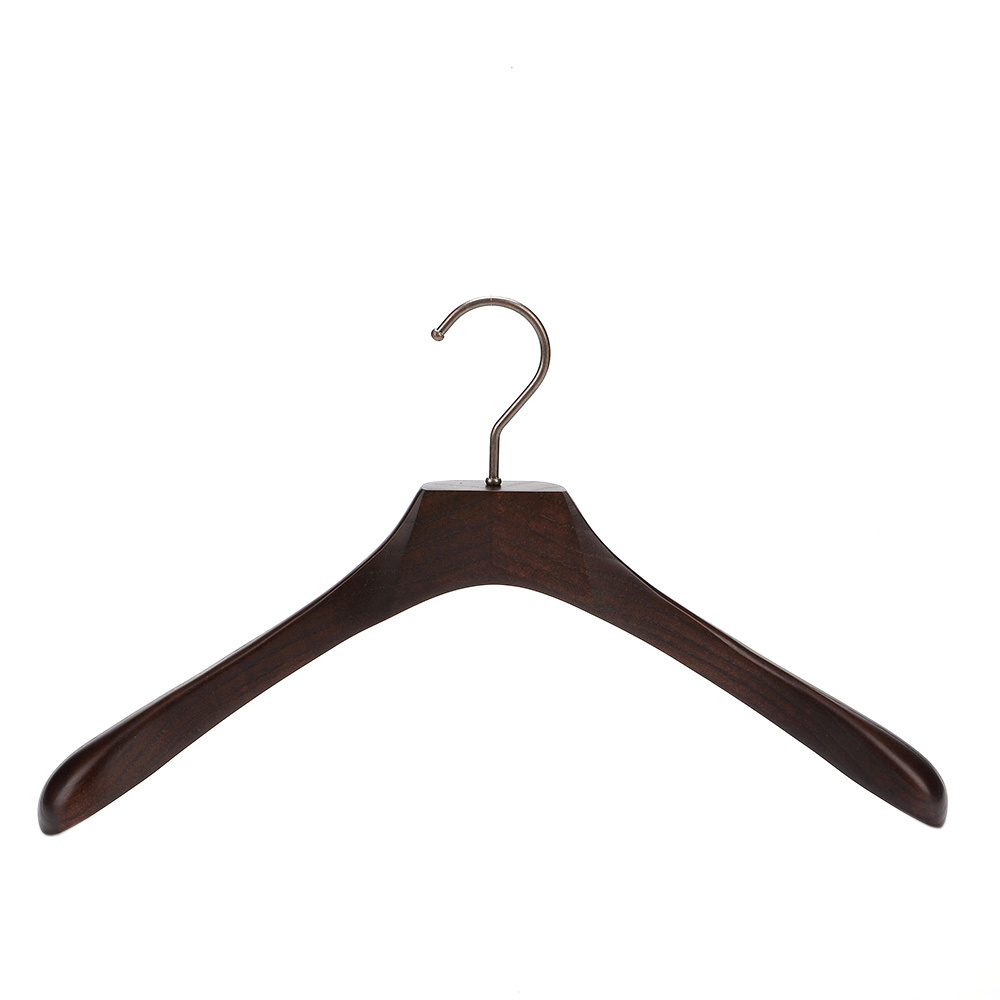 PENGFEI Premium Custom Logo Walnut Luxury Wooden Coat Suit Jacket Clothes Hanger