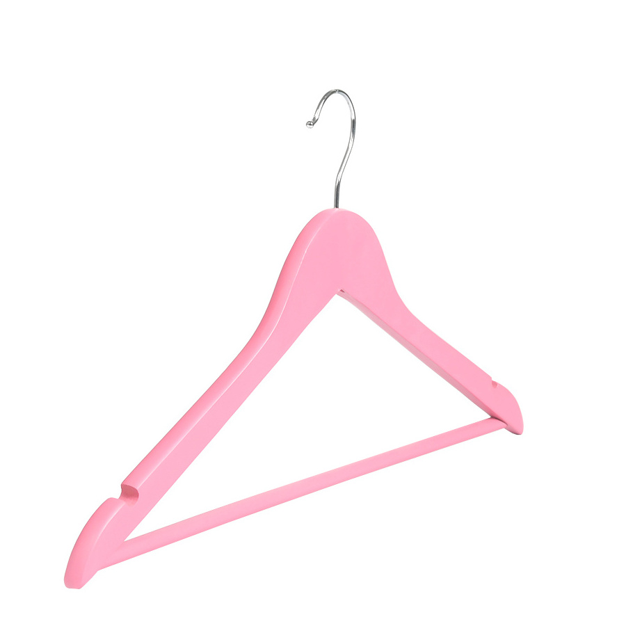 High quality colored clothes hanger wooden garment clothes hanger for clothing