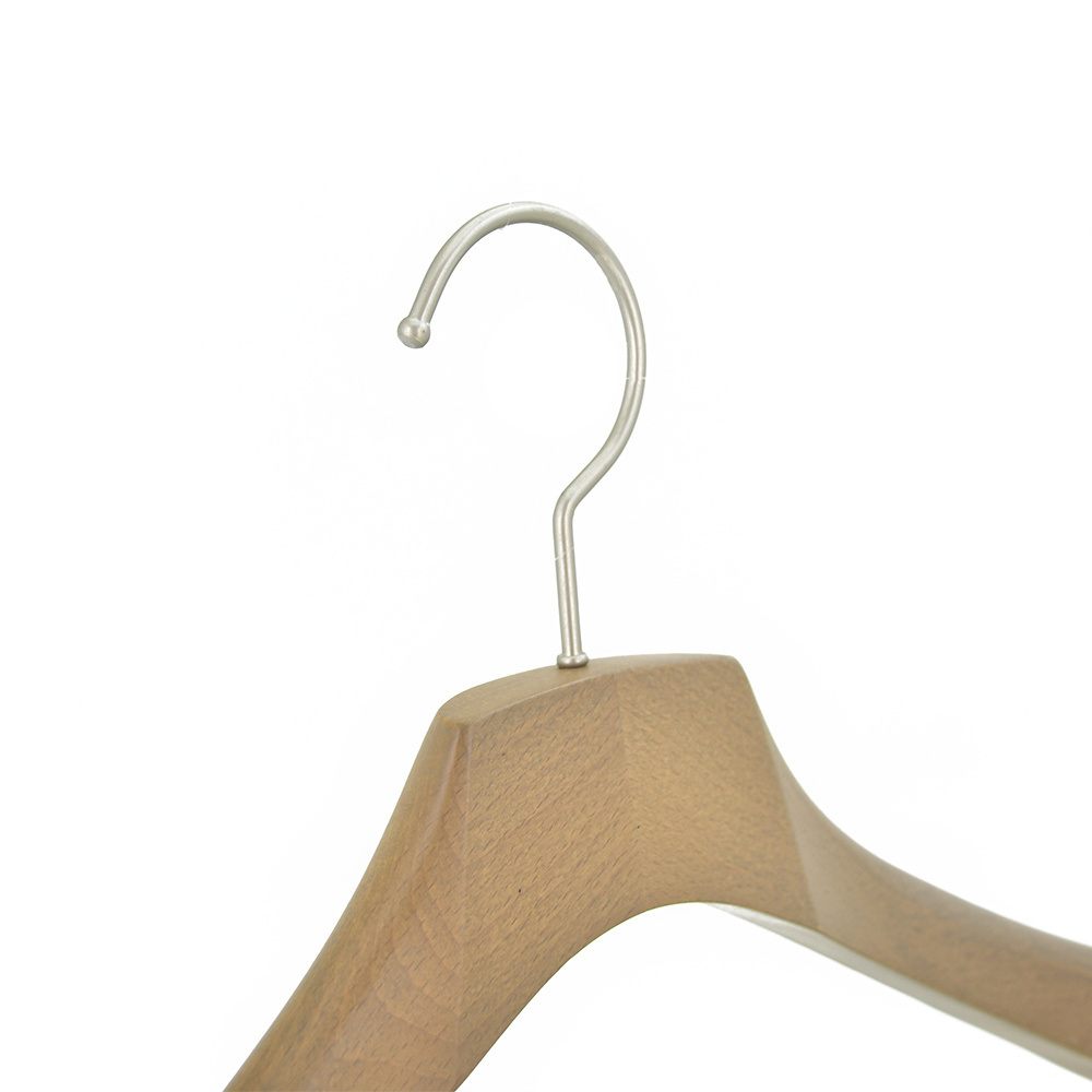 Manufacturer Custom LOGO Hanger Personalized Natural Ash Wood Clothes Hanger for Coat