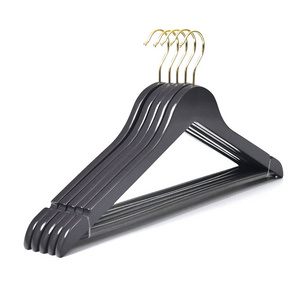 Popular Grey Wooden Retail Hanger Garment Clothes Fancy Closet Wood Hanger Organizer