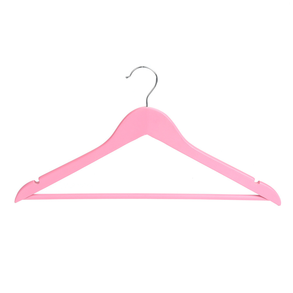 High quality colored clothes hanger wooden garment clothes hanger for clothing