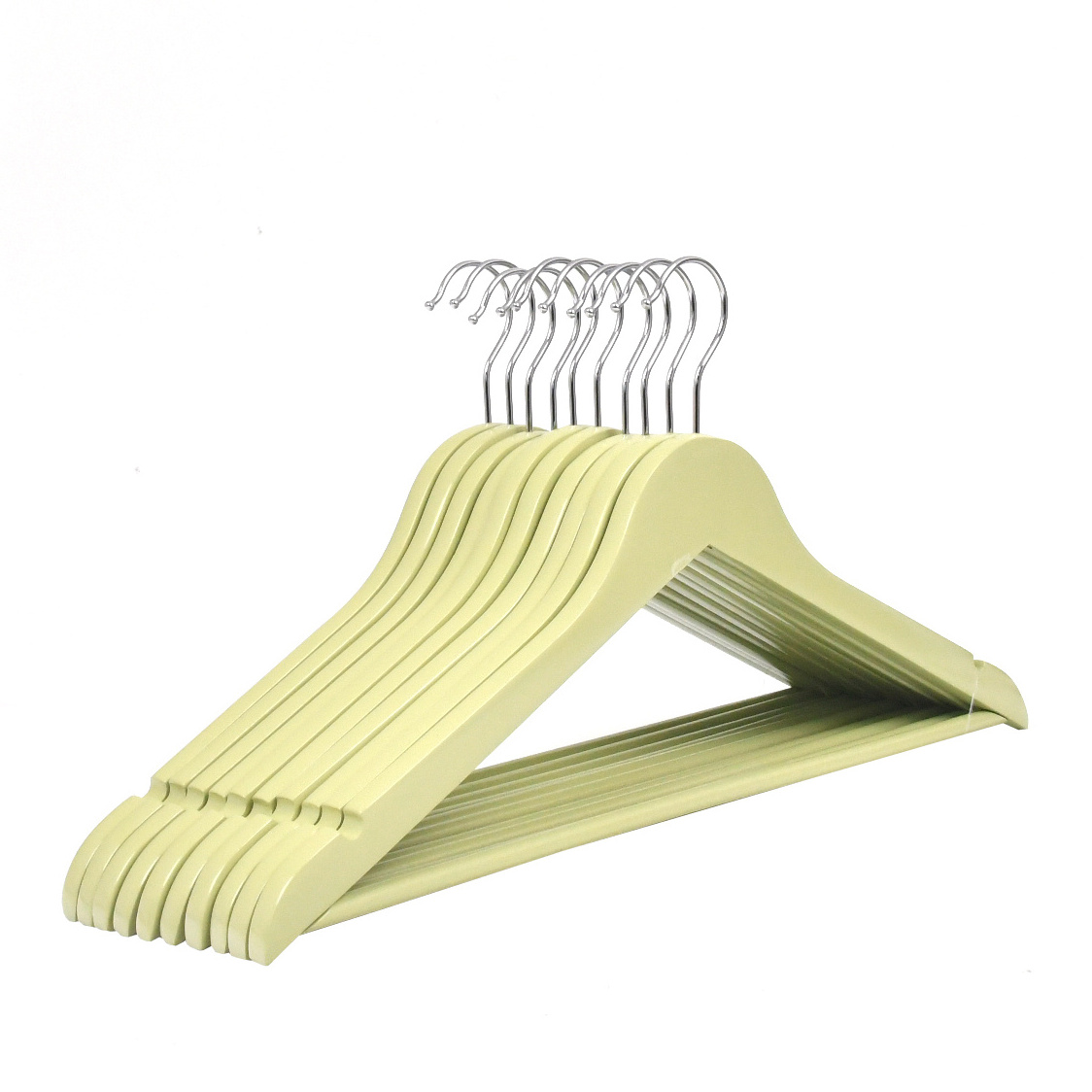 Free sample manufacture wooden hanger natural white wood clothes hangers for garment display