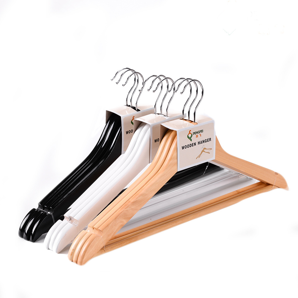 wholesale cheap natural wooden clothes hangers stand,hanger with metal hook