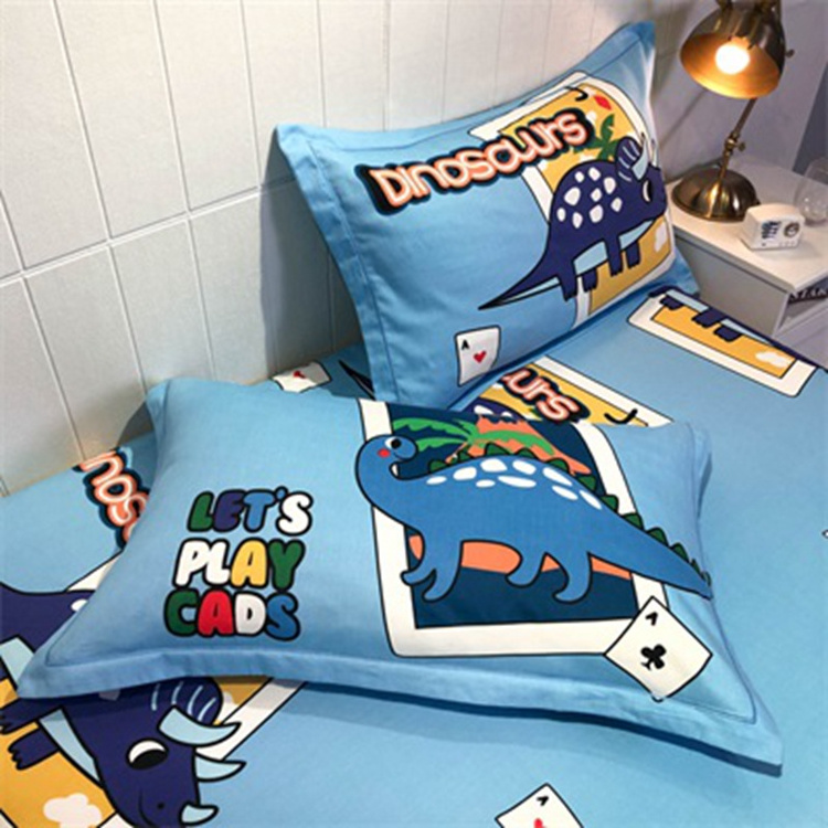 3 or 4pcs twin king size dinosaur bed sheet bedsheet quilts duvet cover custom cartoon bedding set kids for children