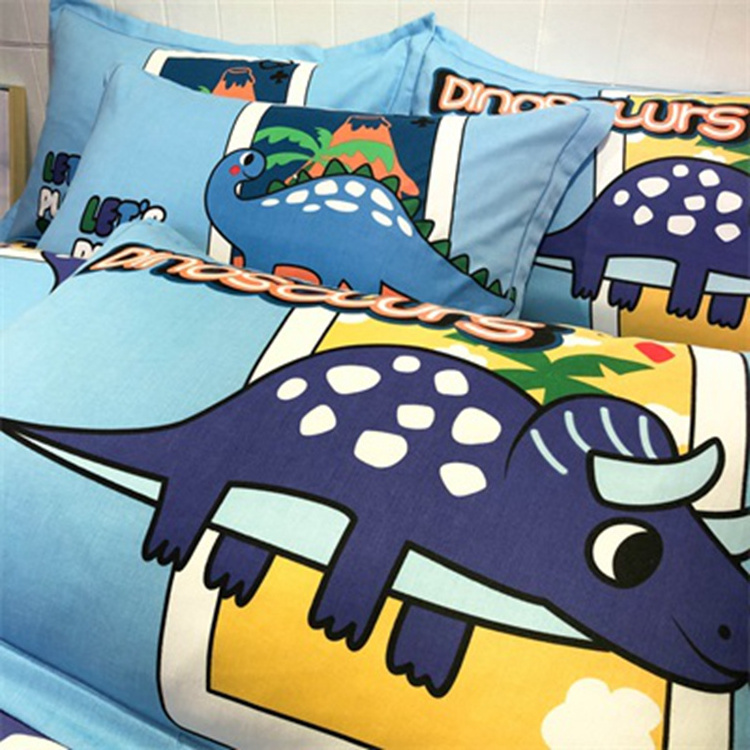 3 or 4pcs twin king size dinosaur bed sheet bedsheet quilts duvet cover custom cartoon bedding set kids for children