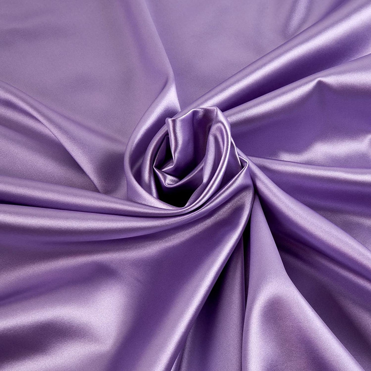 Custom color wholesale twill 100% polyester satin fabric bedding material for home textile