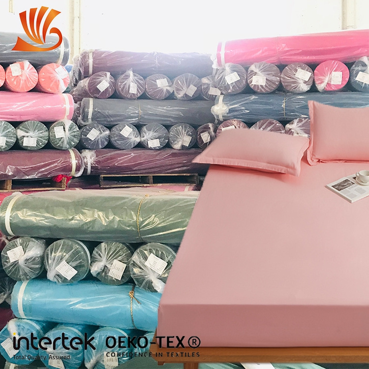 Microfiber 100% polyester material printed plain micro twill peach fabric for bedding