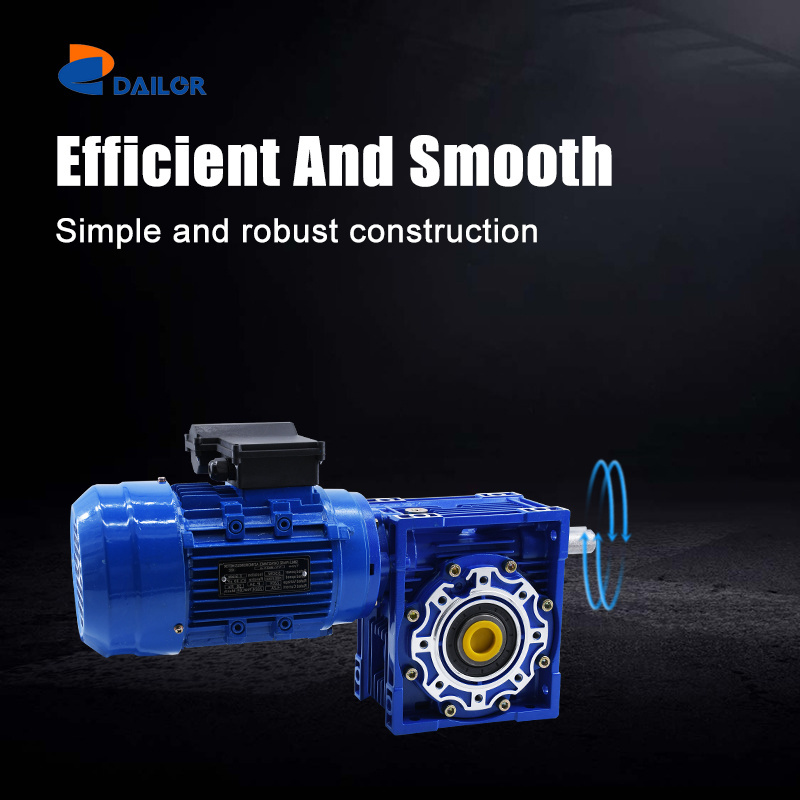 gearbox cycloidal gear speed reducer motor with gearbox Cast Iron Single-Reduction Worm Reducer 3 phase 10hp electric motor