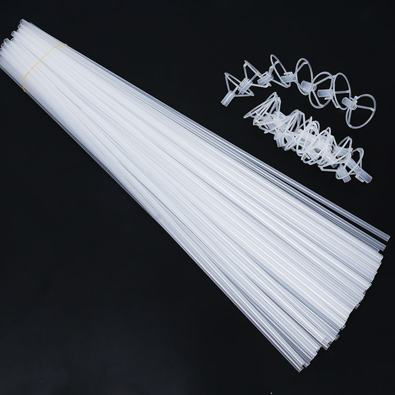 Transparent clear balloon stick 40 cm 60 cm 70 cm cup balloon stick white macaron stick balloon float