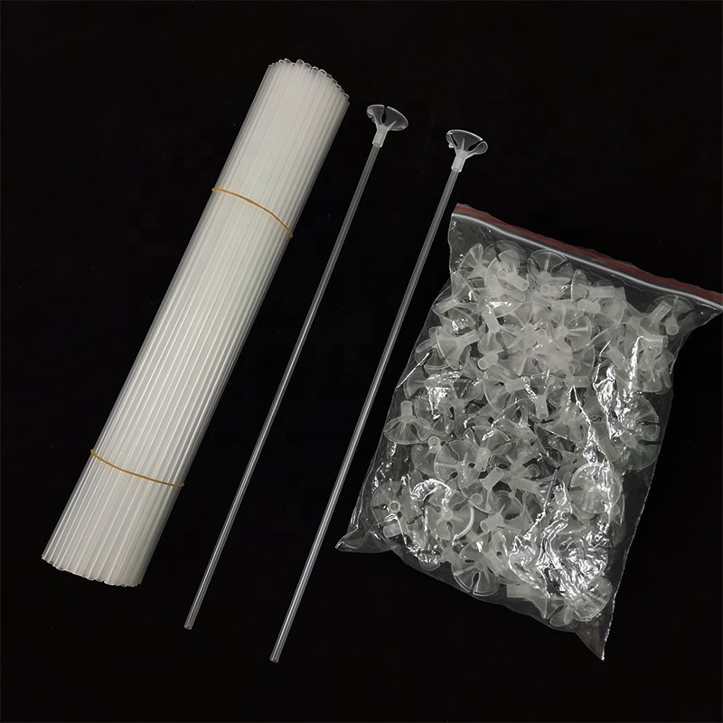 Transparent clear balloon stick 40 cm 60 cm 70 cm cup balloon stick white macaron stick balloon float