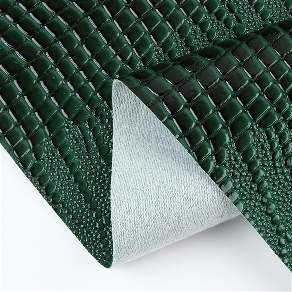 High glossy pattern crocodile design synthetic PVC leather roll packing anti-mildew for bag wallet belt and shoes