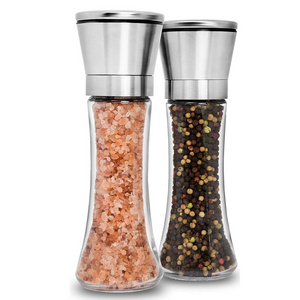 Premium Stainless Steel Salt and Pepper Grinders  Adjustable  Sea Salt and Pepper Shakers