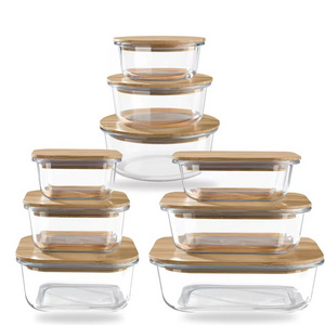 Storage boxes & bins food Containers Glass Food Storage Containers 2 Compartment Pantry and Kitchen home storage organization