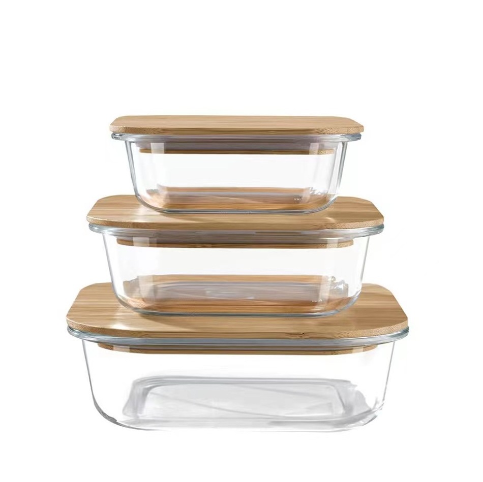 Storage boxes & bins food Containers Glass Food Storage Containers 2 Compartment Pantry and Kitchen home storage organization