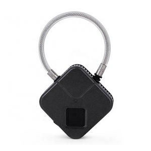 Outdoor Mini IP66 smart padlock Biometric Touch finger print pad lock for Luggage Travel Suitcase