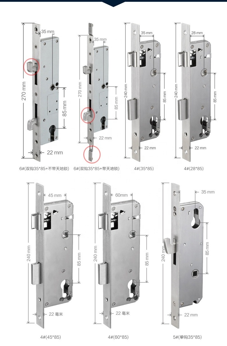 Euro style narrow Silm Broken Bridge Aluminum Door european Hotel Lock Rental Room Smart IC Card unlocking lock