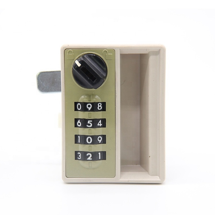 Simple installation Digital password classic roller 4 digit combination code lock with master key for lockers drawers